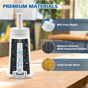 Sage SES 990/980/500/878/875/880/920/810 커피 머신 BES008 용 A67I 교체 워터 필터 6PCS BSES008WHT0NEU