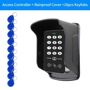 125KHz 독립형 액세스 제어 키패드 RFID 키보드 시스템 방수 커버 야외 컨트롤러 EM 카드 리더기 10pcs Key