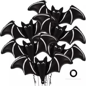 할로윈 홈 파티 장식용 검은 박쥐 풍선 6개 48인치 거대한 포일 마일라 으스스한