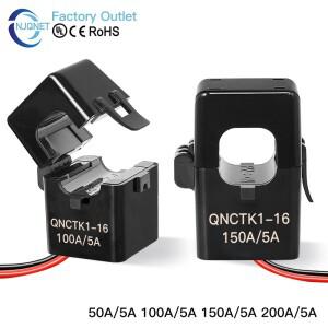 스플릿 코어 전류 트랜스포머 CT 클램프 QNCTK1-16 50/5 100/5 AC 센서  트랜스듀서 100A 5A