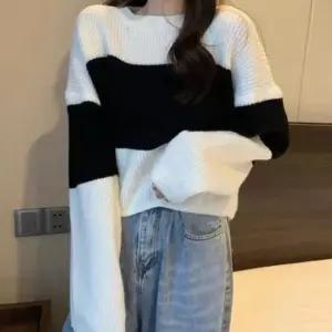 [옷은날개] 오버핏 롱니트 신상 대학생 여성니트 터틀넥 카라넥