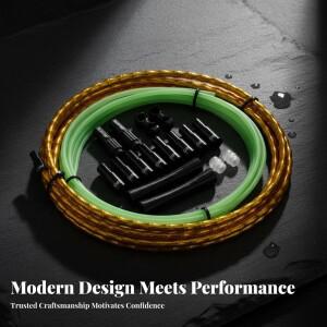 [호환품]대나무 조인트 변속기 하우징 키트 유체 기능 피쉬본 브레이크 와이어 자전거 및 기어 체인저 오래