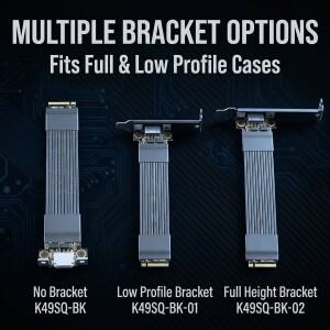 [호환품]NVMe-SFF-8611 8612 어댑터 라이저 OCuLink 그래픽 카드 연장 케이블 PCIE 5.0 X4 Gen5 M.2 커넥터