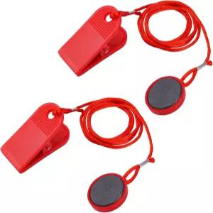 범용 트레드밀 자석 안전 키 빨간색 원형 39인치 PVC 및 대부분의 적합