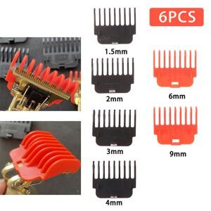 T9 헤어 클리퍼 가드 빗 트리머 커팅 스타일링 도구 부착 1.5mm 2mm 6 개