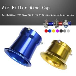 범용 50mm/55mm 에어 필터 바이크 오토바이 윈드 컵 혼 수정 된 PE28 30mm PWK 21 24 26 28 기화기