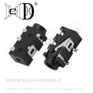 10개 3.5mm 여성용 오디오 커넥터 PJ327 5핀 SMT SMD 헤드폰 잭 소켓