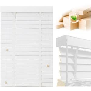 가벼운 빛을 투과시키는 가로형 베이스우드 셔터 가정 내부 창문에 설치가 용이