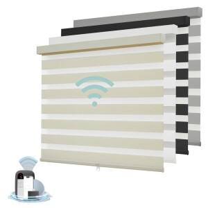 모던 스타일 암막 이중 레이어 두꺼운 조절 가능 신형 제브라 블라인드 (욕실 주방 침실용)