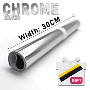신축성 크롬 실버 비닐 랩 에어 릴리스 자동차 스티커 셀프 접착 필름 롤 DIY 데코레이션 미러 랩핑