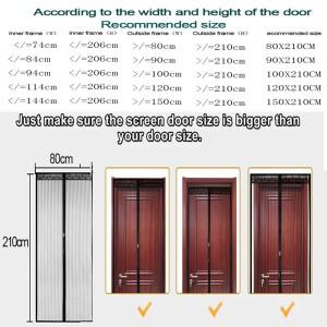 공구 없이 설치하는 자석 모기장 여름철 벌레/파리 차단 도어 커튼 커튼 메쉬 자동 닫힘 스크린 주방용