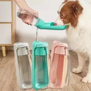 [반려] 물통 그레이 산책 외출 반려동물 접이식 강아지