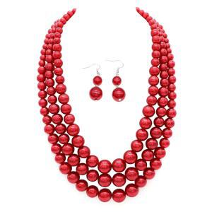 CIOOU 여성용 진주 목걸이 3 가닥 진주 목걸이 가짜 진주 목걸이 귀걸이 세트 1920년대 플래퍼 개츠비 의상 액세서리