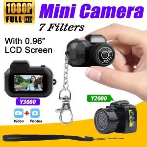 레트로캠코더 빈티지 카메라 비디오 Y3000 학생 미니 캠코더 컴팩트 사진 포켓 오디오 레코더 화면 HD 1080