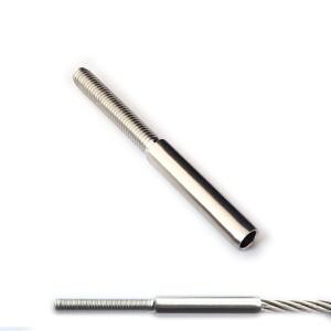 6mm M6 RH 스웨이지 스터드 스테인리스 스틸 316 나사형 터미널 케이블 난간 하드웨어 와이어 피팅 데크 테