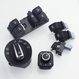 [호환품]폭스 바겐 골프 제타 MK5 MK6 GTI Passat B6 B7 CC Touran Tiguan 크롬 자동 헤드 라이트 스위치