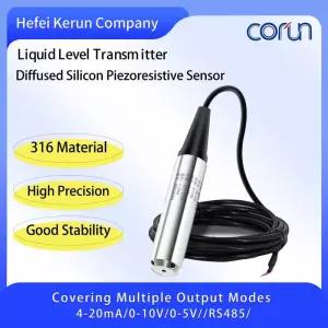 차압계 레벨 트랜스미터 4-20mA 0-10V 0-33V 출력 수압 센서 프로브 0-5M 10M 15M 20M