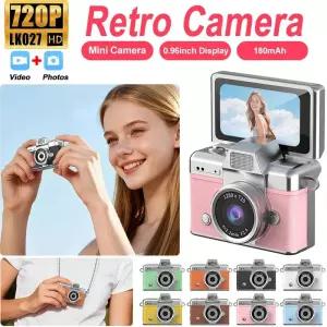 레트로캠코더 빈티지 카메라 비디오 미니 레트로 147인치 플립 스크린 디지털 키체인 HD 포켓 캠코더 CCD