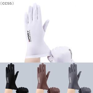 CC55 여름 장갑 남성용 아이스 실크 선 프로텍션 드라이빙 낚시 사이클링 하이킹 풀 핑거