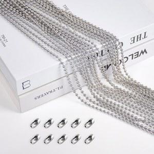 롤러 블라인드 비드 체인 코드, 304 스테인리스 스틸 볼 체인(33피트), 롤러 블라인드 교체 부품을 위한 10개의 PCS 커넥터가 있는 로마 베네치아 벌집 수직 그늘 블라인드 코드