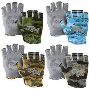 Aventik UPF 50 + 낚시 장갑 손가락 없는 미끄럼 방지 여성  건조  사이클링 보트 사냥