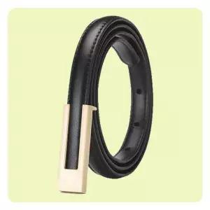 WL 여자 출근룩 허리띠 정장 가죽벨트 심플 스퀘어 벨트