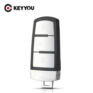 [호환품]KEYYOU 3 버튼 폭스바겐 호환 용 스마트 호환 원격 자동차 키 쉘 Fob 케이스 VW Passat B6 3C B7 M