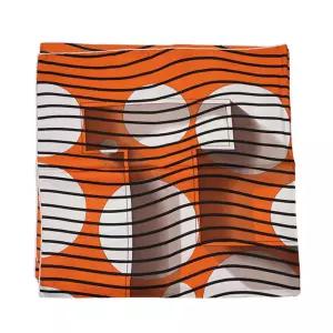 [중고명품] 오렌지 실크 H20 까레 90 여성 스카프