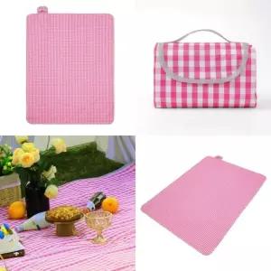 체크 방수돗자리 150x200cm 핑크 바다돗자리 감성돗자리 방수매트