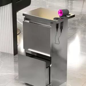 헤어샵 미용실 도구 보관함 가위 정리함 인 정리 실버