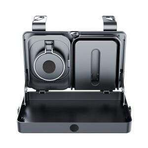 [호환품]다기능 자동차 뒷좌석 정리함 휴대용 접이식 음식 트레이 컵홀더 포함 헤드레스트 로드 트립용