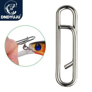 DNDYUJU 30-100pcs 304 스테인레스 스틸 낚시 루어 스냅 회전 인터록 좋은 핀 커넥터 액세서리