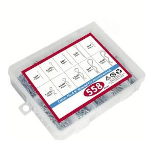 558개 스테인리스 코터핀 모음 세트(보관함 정리함 포함) - 전동기기 기계 및 자동차 수리용