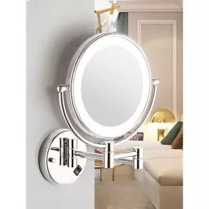 샤워 면도경 메이크업 확대경 미러 화장실 LED 조명없음 실버