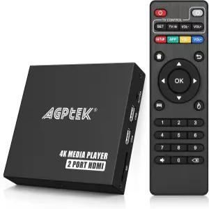 듀얼 HDMI AV/VGA 출력 4K 스플리터 14TB HDD/512G USB/256G SD 카드/H.265 MP4용 4K@30Hz 미디어 플레이어