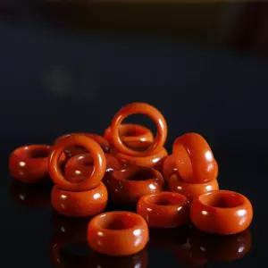 재물 내경 화전옥 반지 손가락 금선 호탄 22mm 옥