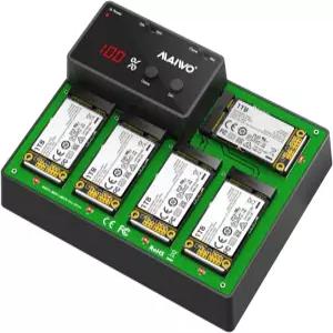 오프라인 클론 미니 SATA-USB 3.0 어댑터 리더 5TB 용량 12V/3A를 갖춘 MAIWO 5 베이 mSATA SSD 도킹