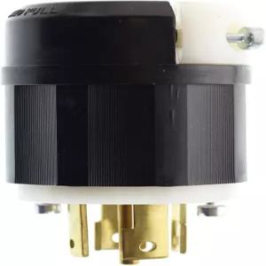 레비톤 30암페어 277/480볼트 3PY NEMA L22-30P 4P 5W 잠금 플러그 산업용 등급 접지 2821 흑백