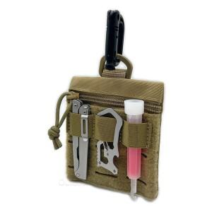 서바이벌 마이크로 몰리 파우치 (후크앤루프 D 버클 포함) 휴대용 수납 가방 지갑 EDC 도구 사냥 조끼 액세