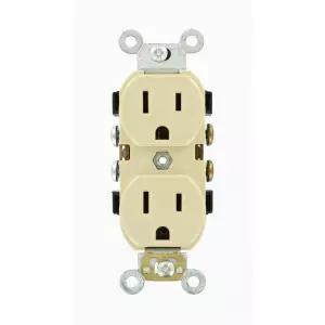 레비톤 15암페어 125볼트 산업용 중장비 등급 듀플렉스 리셉터클 스트레이트 블레이드 셀프 접지 5242-I