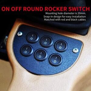 [호환품]10/5pcs 온/오프 라운드 로커 스위치 토글 2핀 24v 버튼 푸시 마린 액세서리 자동 12v 보트 Spst S