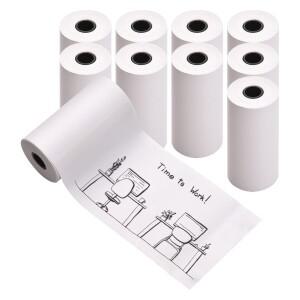 BPA 프리 방수 5/10 롤 자체 접착 직접 열전사 용지 프린팅 가능 스티커 내유성 57x30mm