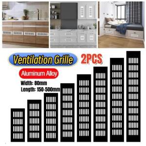 2개 알루미늄 스틸 캐비닛 통풍구 커버 루버형 환기구 그릴 옷장 메쉬 홀 찬장 천공 시트