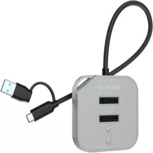 SEINIKay 듀얼 베이 NVMe 인클로저 - 90GBpm 클론 복제기 C to C-A 케이블 포함 오프라인 도구 없는 디자인