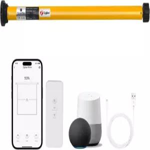 Sortfle 1.5인치 지그비 블라인드 모터 충전식 자동 오프너 - 배선 불필요 무선 앱 또는 타이머 제어