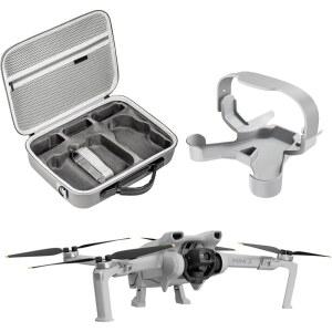 3 in 1 DJI Mini 3 RC-N1 (C0)용 드론 액세서리 세트, 휴대용 케이스, 접이식 랜딩 레그, 프로펠러 홀더 포함