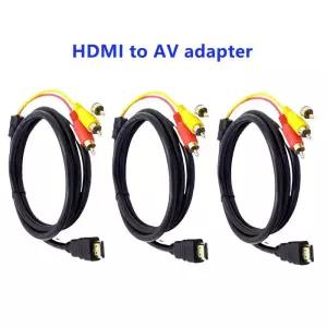 HDMI무선송수신기 HDMI to AV 어댑터 케이블 1080P 5피트 남성 3-RCA 비디오 오디오 커넥터 단방향 송신기