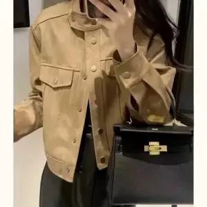 여자 빈티지 자켓 가죽 재킷 트렌치 무스탕 올가을 세무 쇼트 코트 MF3