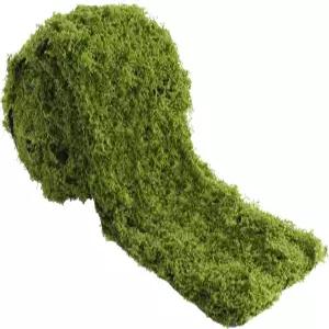 USMOLA 가짜 이끼 매트 결혼식 장식용 인조 테이블 러너 요정 정원 공예 실내 녹색 잔디 벽 4x47인치 /