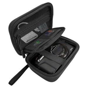 [미국배송] 캐논 G7X MARK III /II 파워샷 SX740 HS 소니 사이버샷 리코 GR 코닥 픽스프로용 ZYCOOM 하드 쉘 카메라 케이스 SD 카드 액세서리 U2013BLACK용 파티션 저장 공간이 있는 컴팩트 케이스